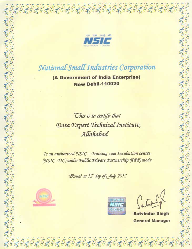 NSIC Certificate